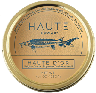 Haute D'Or Osetra Caviar 4.4 ounce tin from Belgium