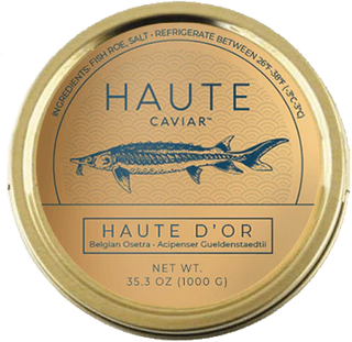 Haute D'Or Osetra Caviar 1 kilo (2.1 lbs) tin from Belgium